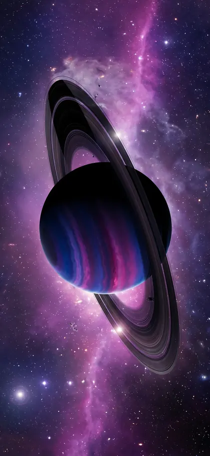 Ringed Planet – phone wallpaper from the Cosmic Dreams Wallpaper Pack