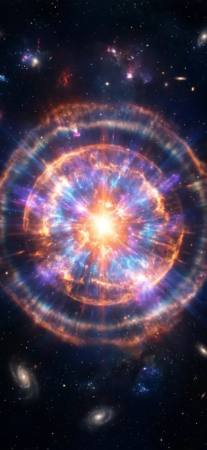 Supernova Burst – phone wallpaper from the Cosmic Dreams Wallpaper Pack