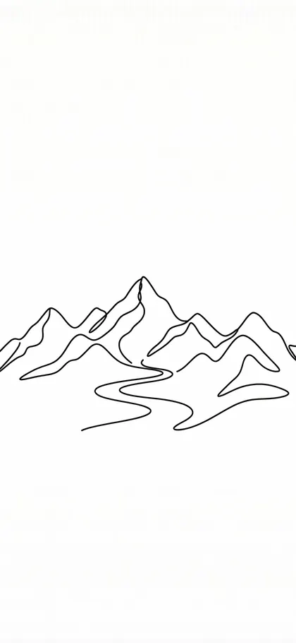 Mountain Range – phone wallpaper from the Minimal Lines Wallpaper Pack