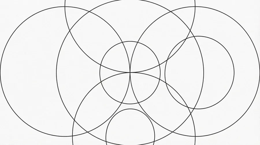 Geometric Circles – desktop wallpaper from the Minimal Lines Wallpaper Pack