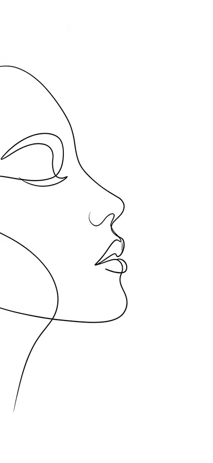 Face Profile – phone wallpaper from the Minimal Lines Wallpaper Pack