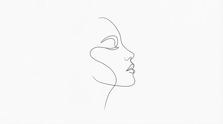 Face Profile – desktop wallpaper from the Minimal Lines Wallpaper Pack