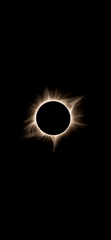 Eclipse Corona – phone wallpaper from the OLED Pure Black Wallpaper Pack