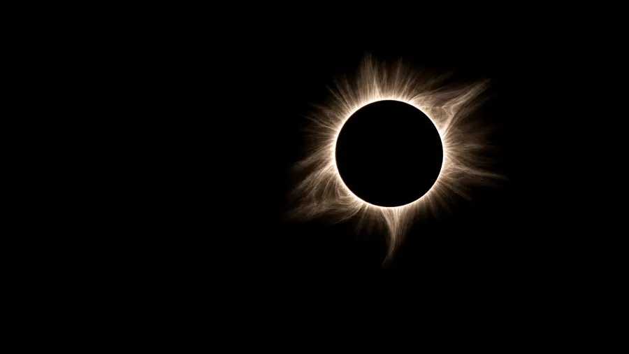 Eclipse Corona – desktop wallpaper from the OLED Pure Black Wallpaper Pack