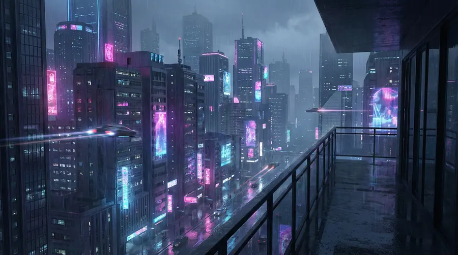 Cyberpunk City – desktop wallpaper from the RGB Gamer Wallpaper Pack