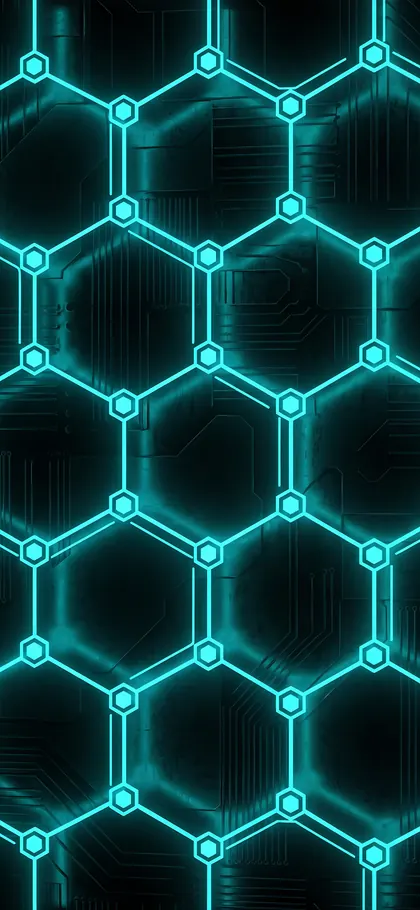 Hex Tech – phone wallpaper from the RGB Gamer Wallpaper Pack