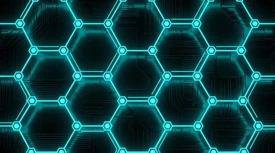 Hex Tech – desktop wallpaper from the RGB Gamer Wallpaper Pack