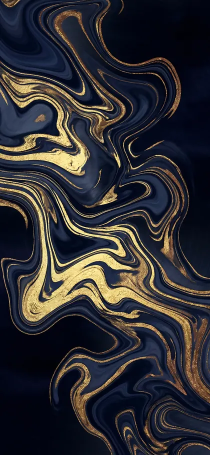 Navy & Gold Fluid Abstract – phone wallpaper from the Serenity Wallpaper Pack