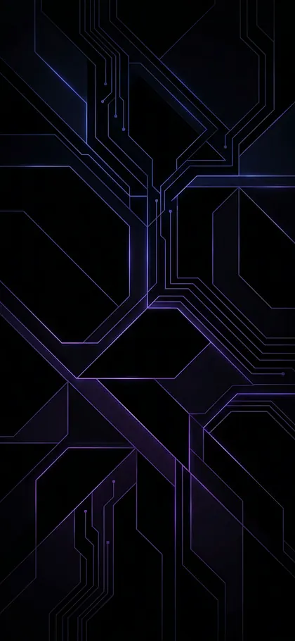 Dark Mode Neon Geometry – phone wallpaper from the Serenity Wallpaper Pack