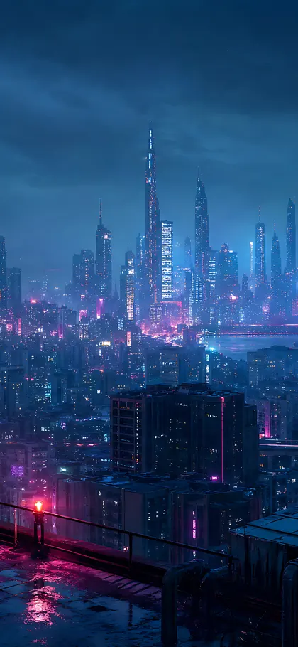 Rooftop Skyline – phone wallpaper from the Urban Vibes Wallpaper Pack