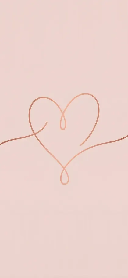 Line Art Heart – phone wallpaper from the Valentine's Love Wallpaper Pack
