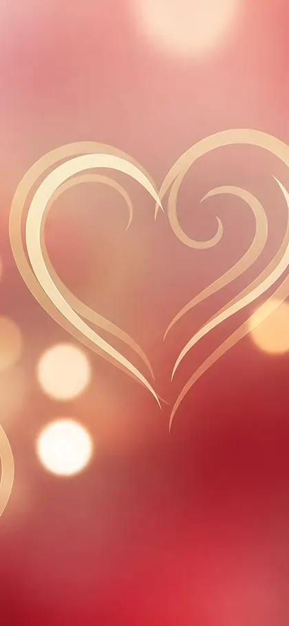 Romantic Hearts – phone wallpaper from the Valentine's Love Wallpaper Pack