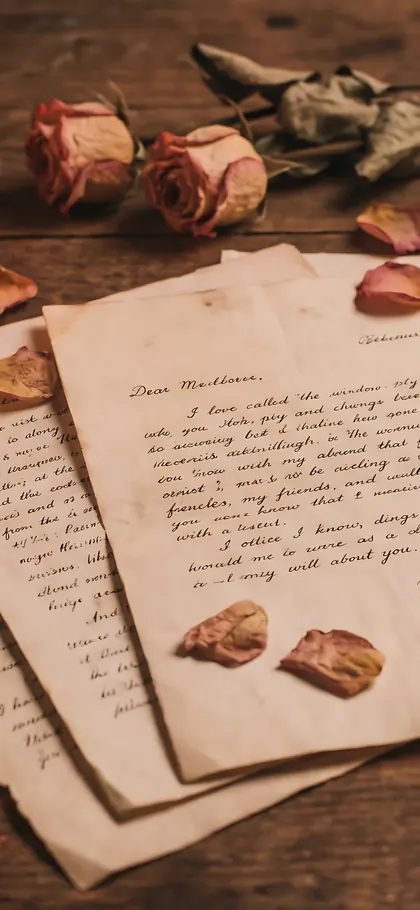 Vintage Love Letters – phone wallpaper from the Valentine's Love Wallpaper Pack