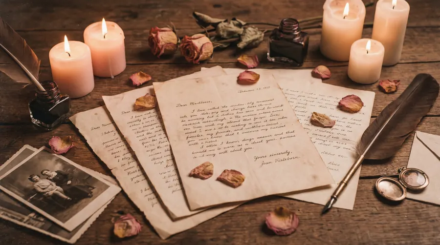 Vintage Love Letters – desktop wallpaper from the Valentine's Love Wallpaper Pack