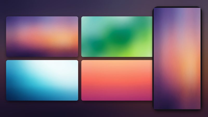 Gradient Dreams Wallpaper Pack preview: 4 smooth gradient wallpapers - sunset, nature, ocean, tropical